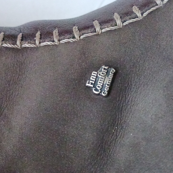 Finn Comfort brown suede with sherpa cuffs and lining ankle boots-sz 5 - Picture 5 of 10